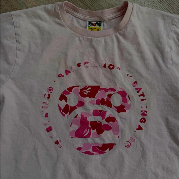 Bape Pink Camo Kids T-Shirt - Picture 2 of 5